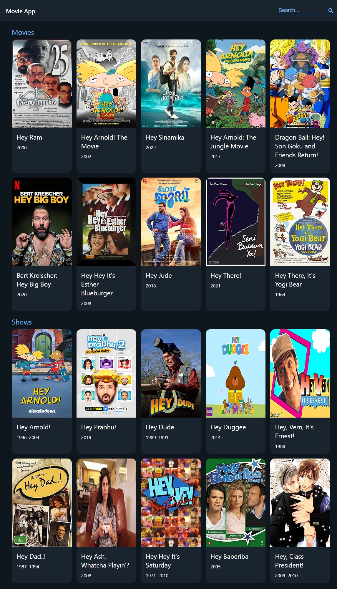Movie Web App