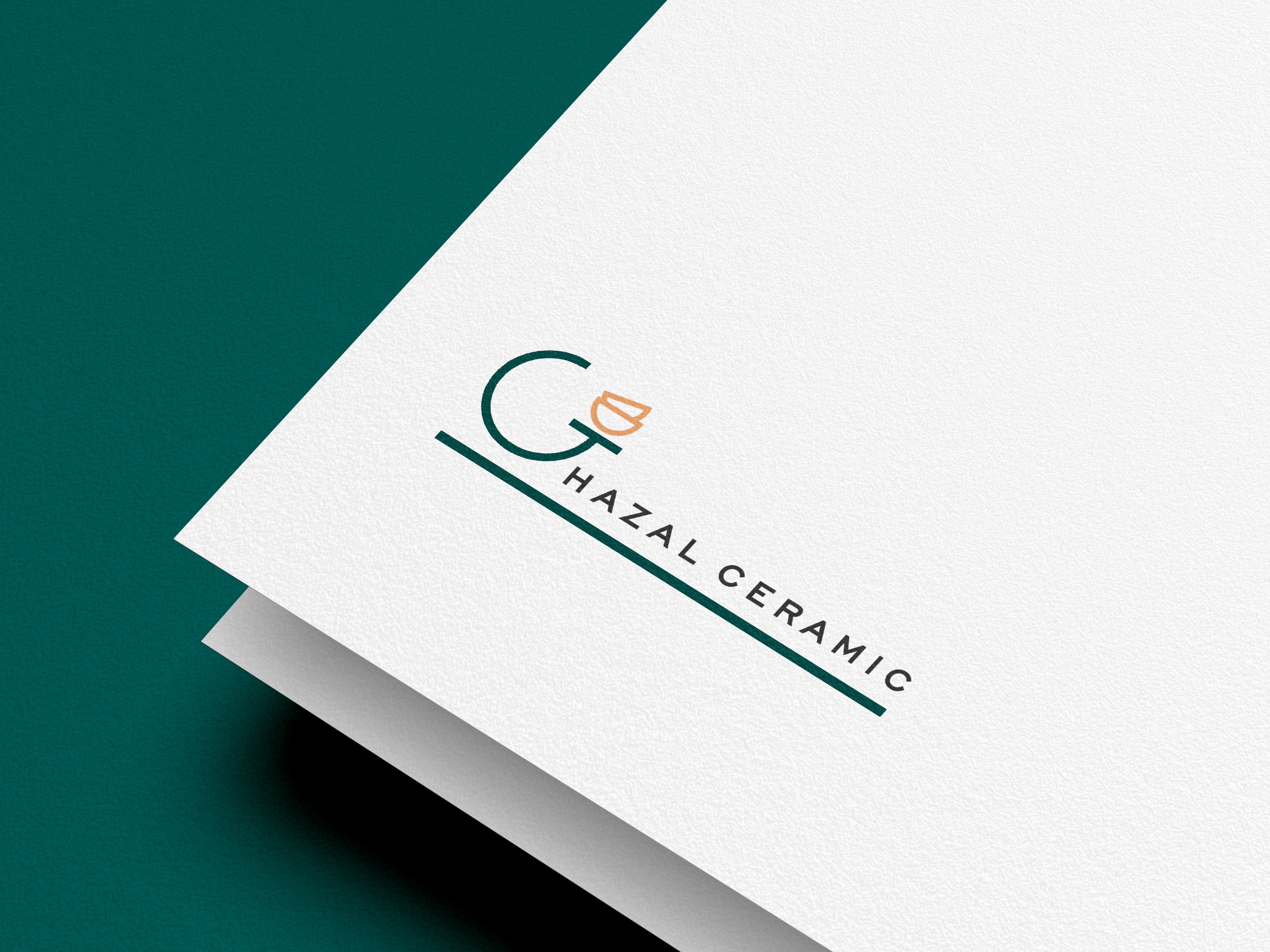 نمونه کار طراحی لوگو برند سرامیک دست ساز gazal