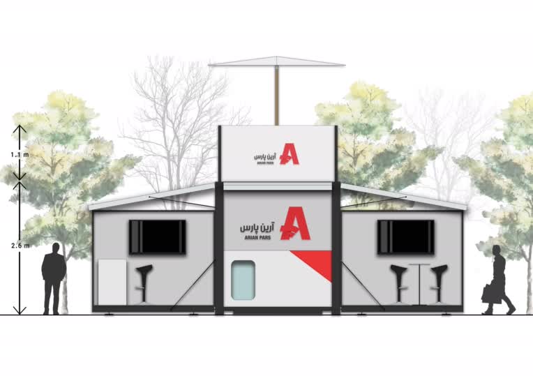 طراحی غرفه فضای باز 1