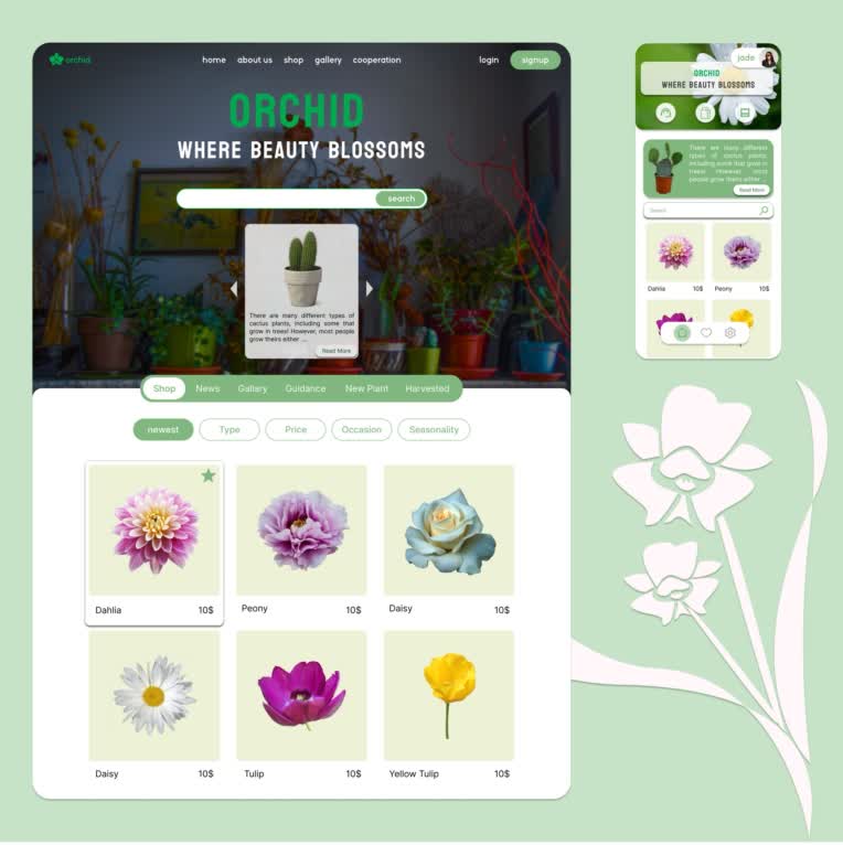 Orchid: A Serene and Elegant Landing Page