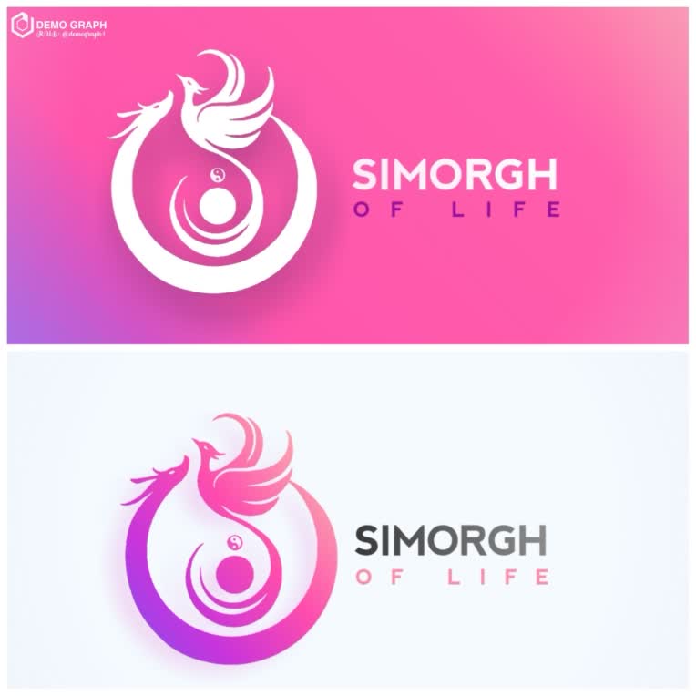 نمونه کار #LOGO 🦄 #media🍀 🧬Simorgh of life logo design, using simorgh ...
