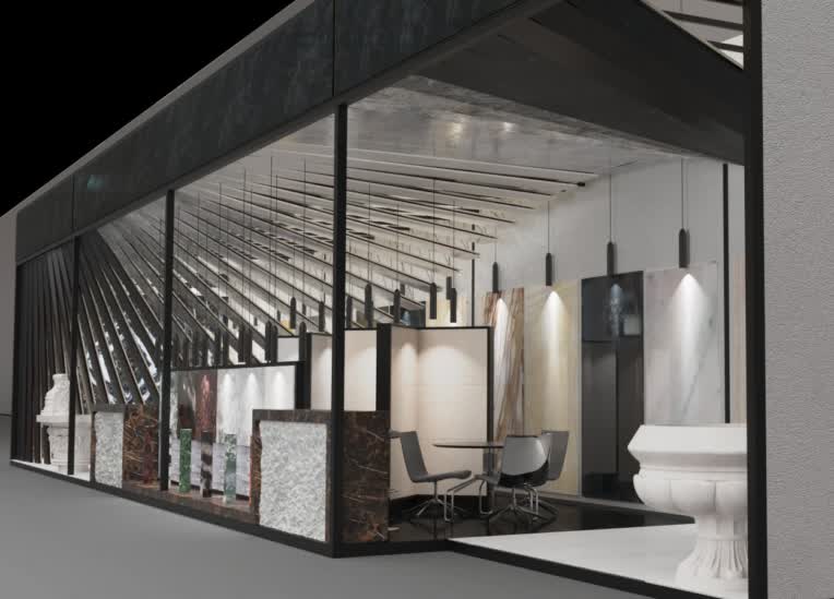 غرفه نمایشگاهی صنایع سنگ GEM Stone