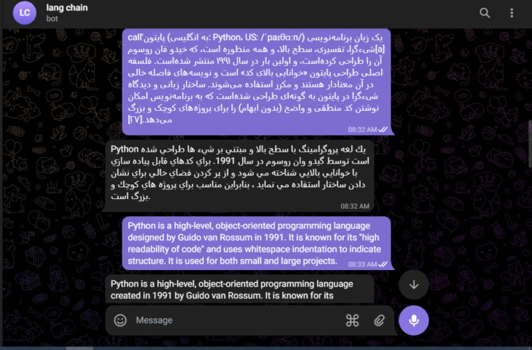 ربات مترجم و خلاصه گر تلگرام و بله