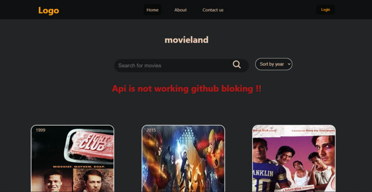 Movieland Website