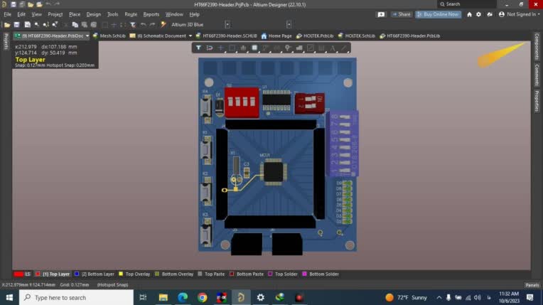 طراحی برد توسعه مبتنی بر میکروکنترلر HOLTEK   برای کاربرد آموزشی