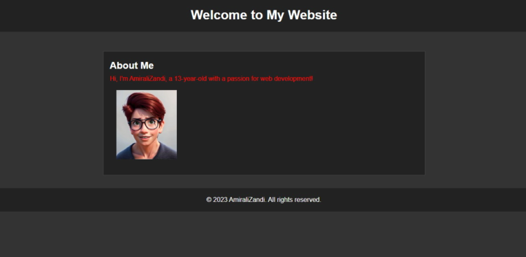 یک سایت ساده با html , css