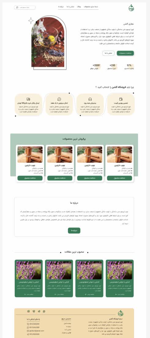 نمونه کار نمونه دیزاین قالب(template) سایت