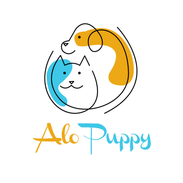 طراحی لوگو پت شاپ الو پاپی Alo Puppy