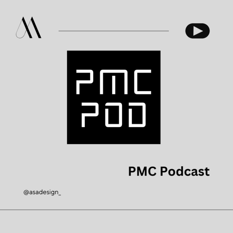 لوگوی طراحی شده برای پادکست PMC
