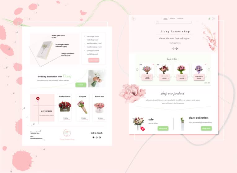 طراحی figma سایت گلفروشی / uiux