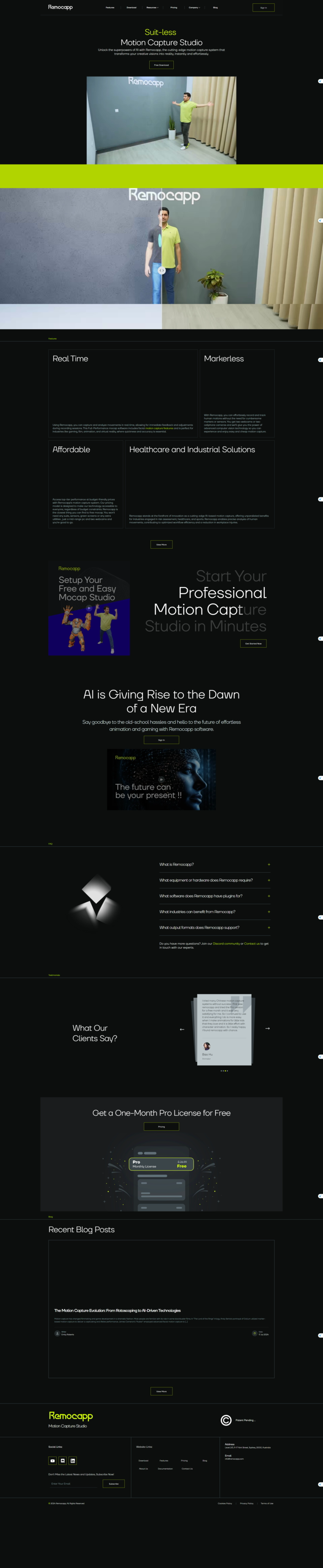 Experience Free Motion Capture Studio with AI Mocap Technology - Remocapp