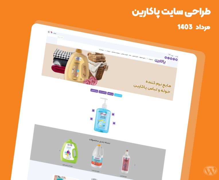طراحی سایت وردپرسی پاکارین (شوینده)
