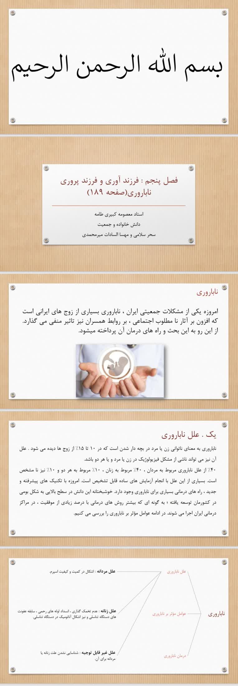 پاورپوینت ارائه شده در دانشگاه