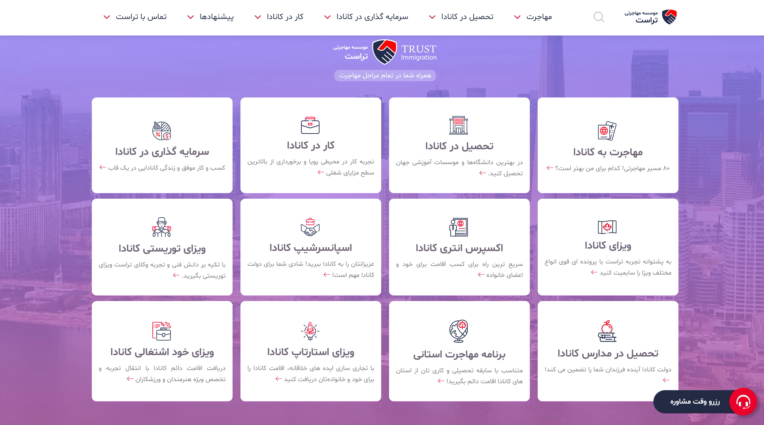 راه اندازی مدیریت و بهینه سازی کمپین های گوگل ادز موسسه مهاجرتی تراست