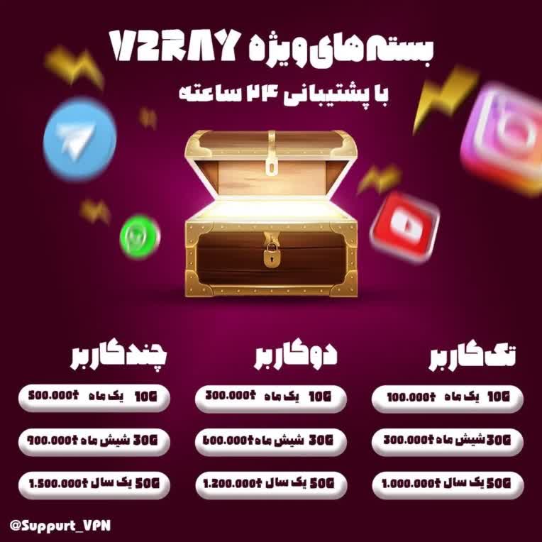بنر تبلیغاتی برای فروش سرور های V2ray
