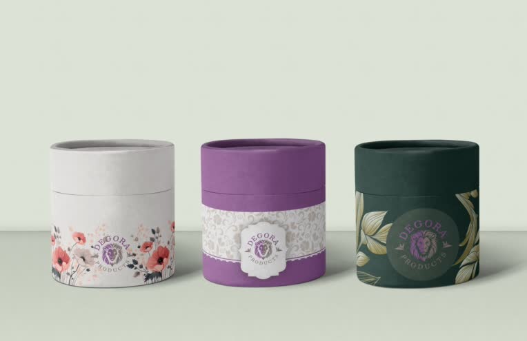 طراحی بسته بندی قوطی برند چای دگورا