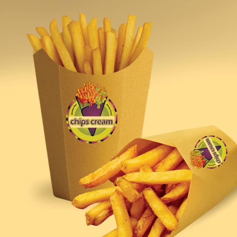 طراحی و اجرای لوگو chips cream