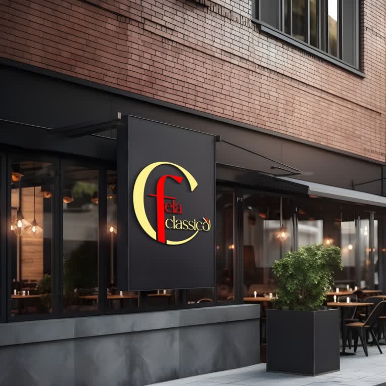 طراحی لوگوی فست فودی فلاکلاسیکو