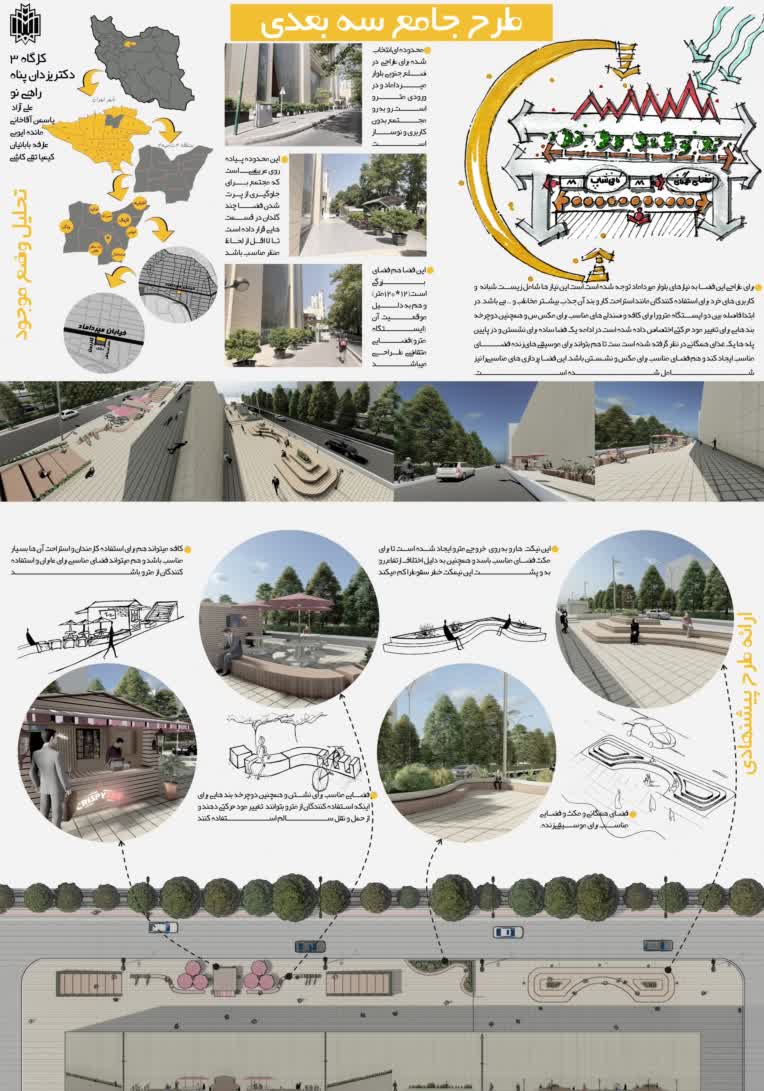 طرح جامع سه بعدی ، شیت بندی طراحی