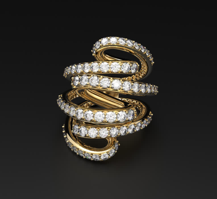 طراحی انگشتر de grisogono vortice ring