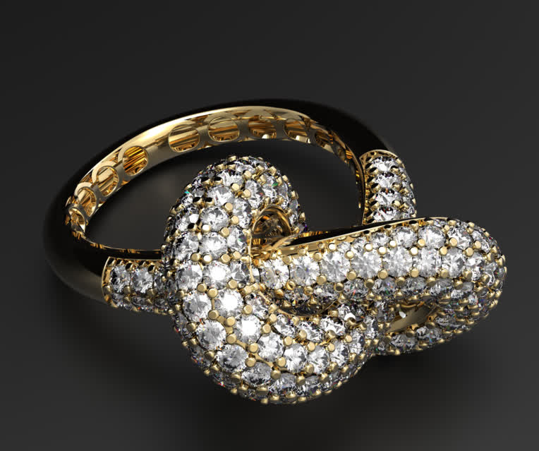 انگشتر گره-           knot ring