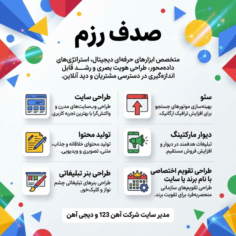 بنرهای تبلیغاتی+تولید محتوای سئو