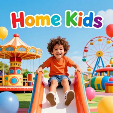 پوستر شهربازی home kids طراحی شده توسط خودم