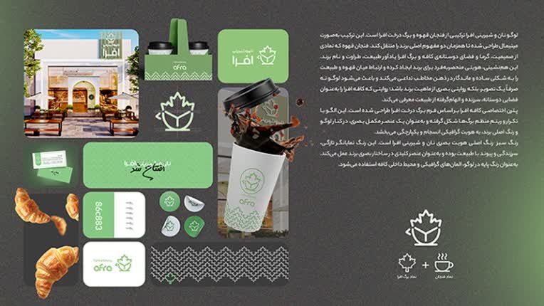 طراحی هویت بصری کافه نان و شیرین افرا