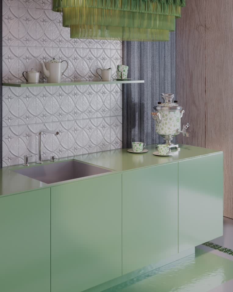 طراحی آشپزخانه برای خانه ی شصت متری
