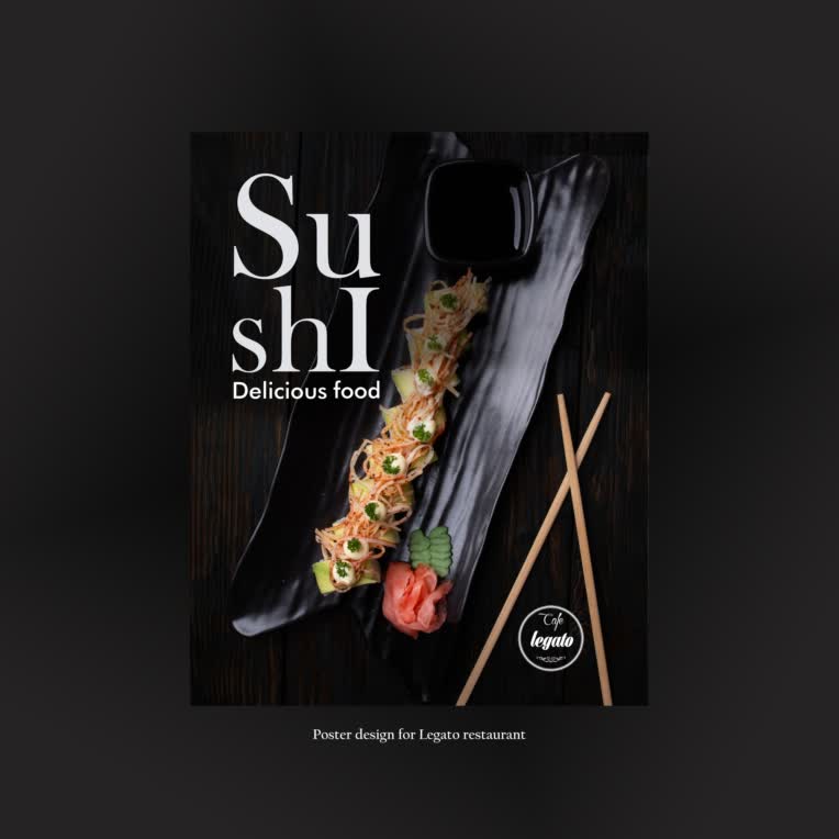 (2) Poster design for restaurant