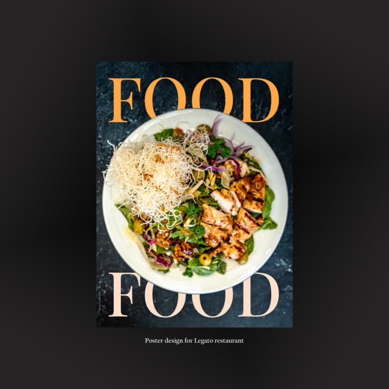 (3) Poster design for restaurant