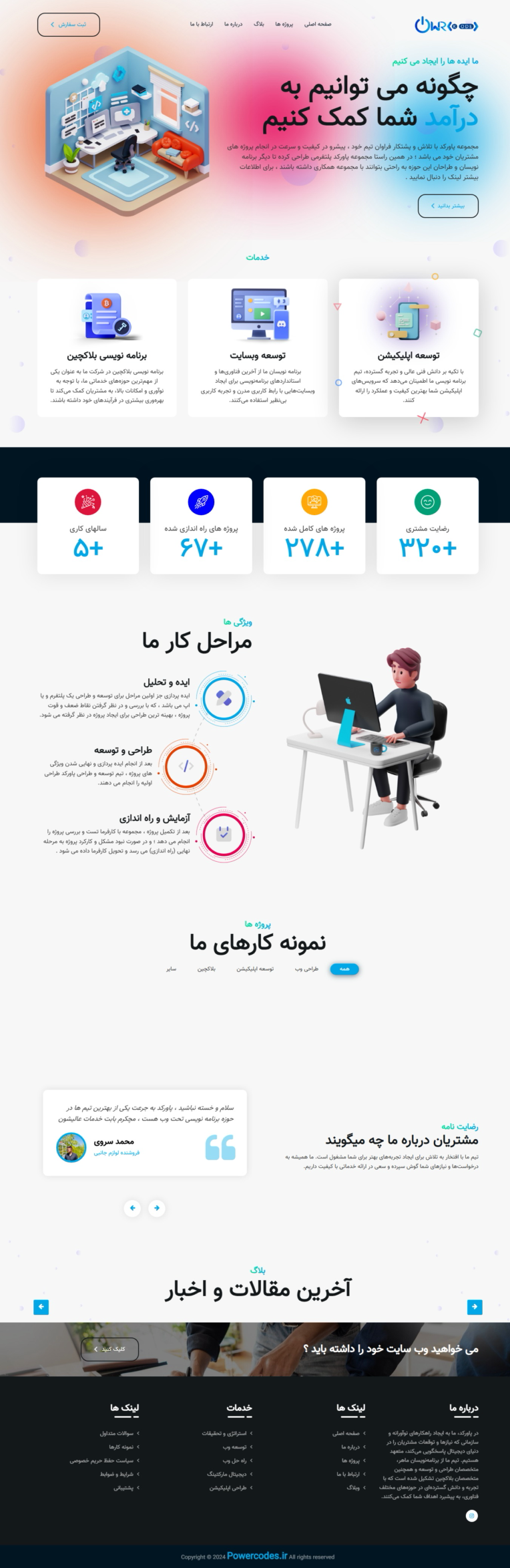 وبسایت پاورکد کد نویسی اختصاصی