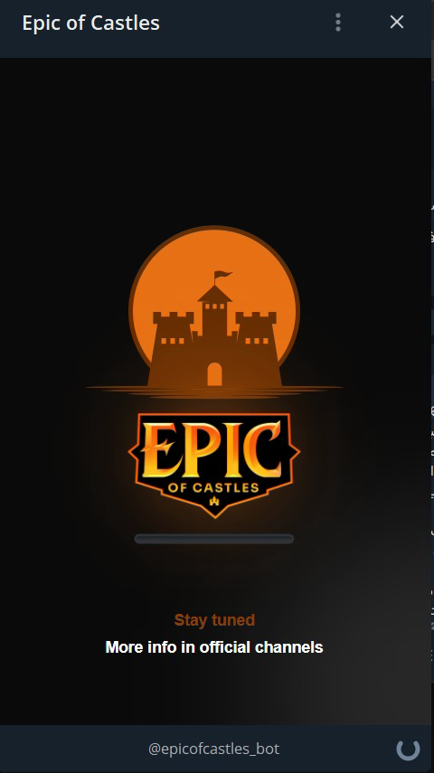 نمونه کار ارائه شده برای بات تلگرامی epic of castles میباشد