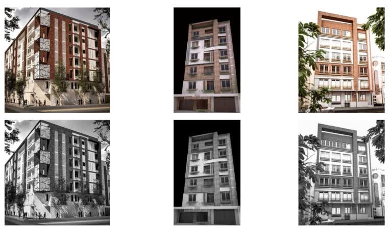 طراحی نما مسکونی براساس ضوابط شهرداری