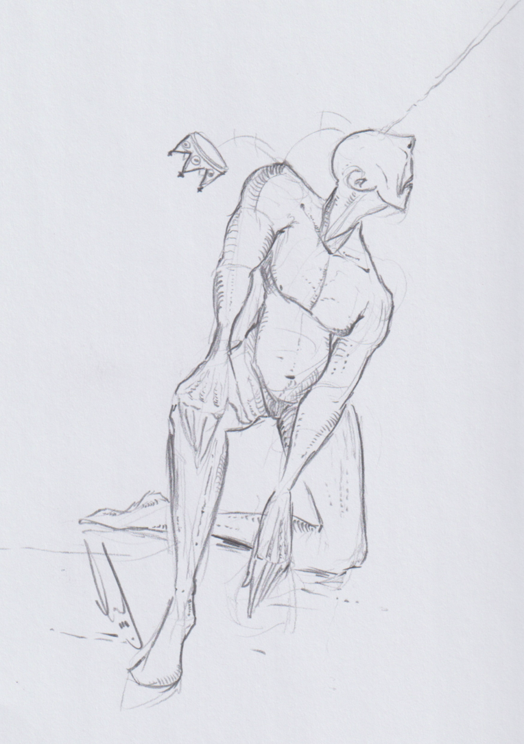 طراحی دستی کاراکتر ذهنی روزمره