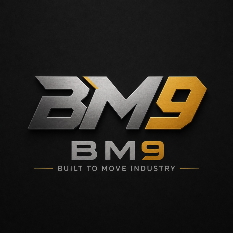 لوگوی شرکت ماشین آلات بزرگ با نام BM9