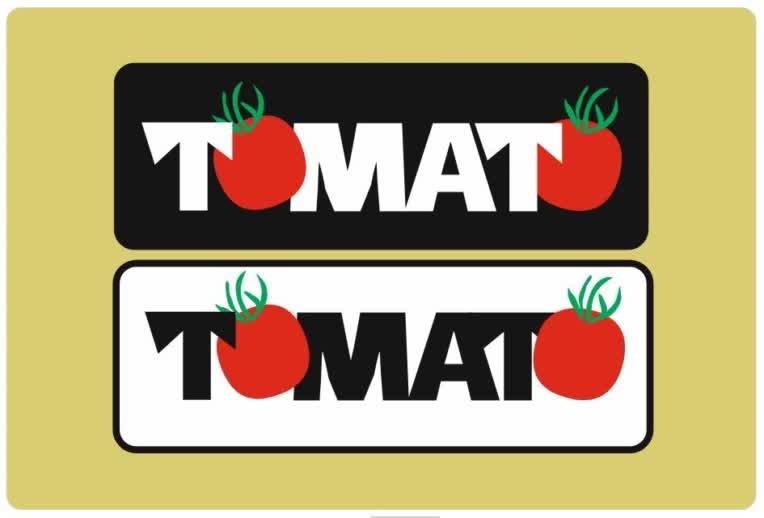 ---  طراحی لوگو و لیبل TOMATO  ---