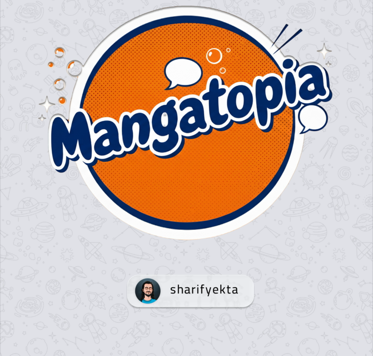 📚 لوگوی مانگاتوپیا - MANGATOPIA