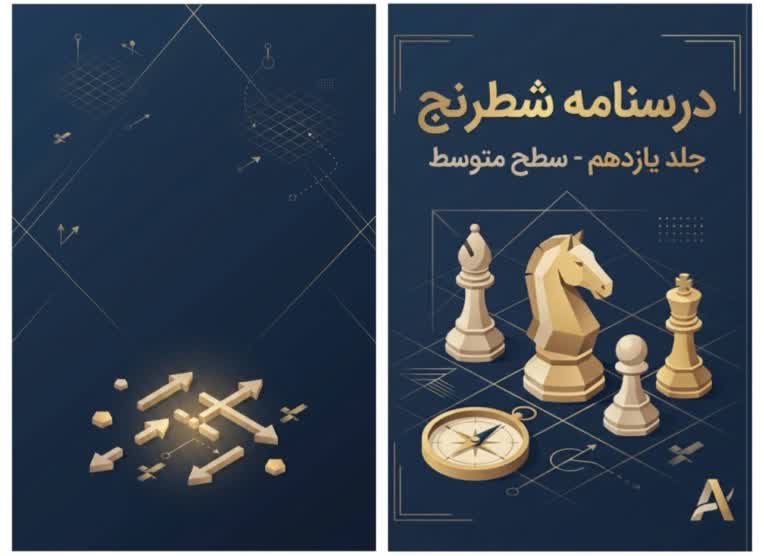 طراحی جلد کتاب و درسنامه شطرنج