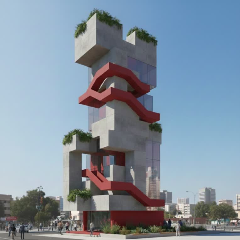 طراحی معماری مجتمع مسکونی کانسپچوال