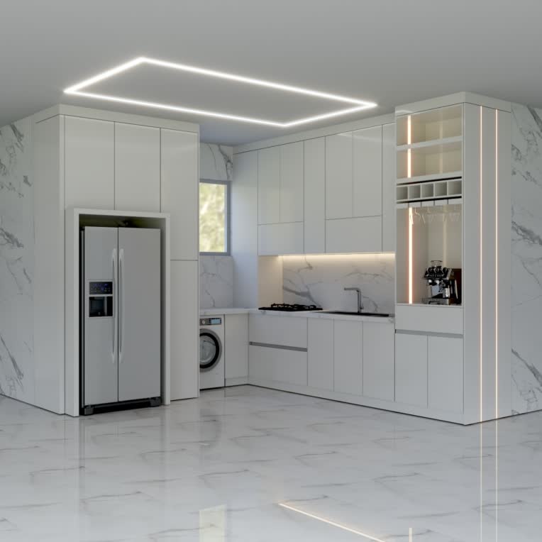 طراحی کابینت سبک مدرن رنگ سفید
