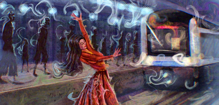 نقاشی آخرین قطار (The Last train)