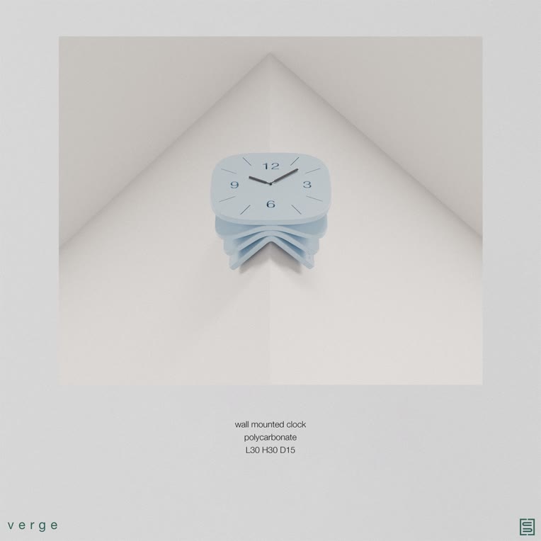 verge - ساعت دیواری نصب بر لبه دیوار