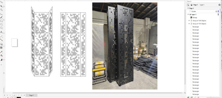 طراحی برش لیزری کورل دراو و برش سی ان سی CNC-LASERCUT
