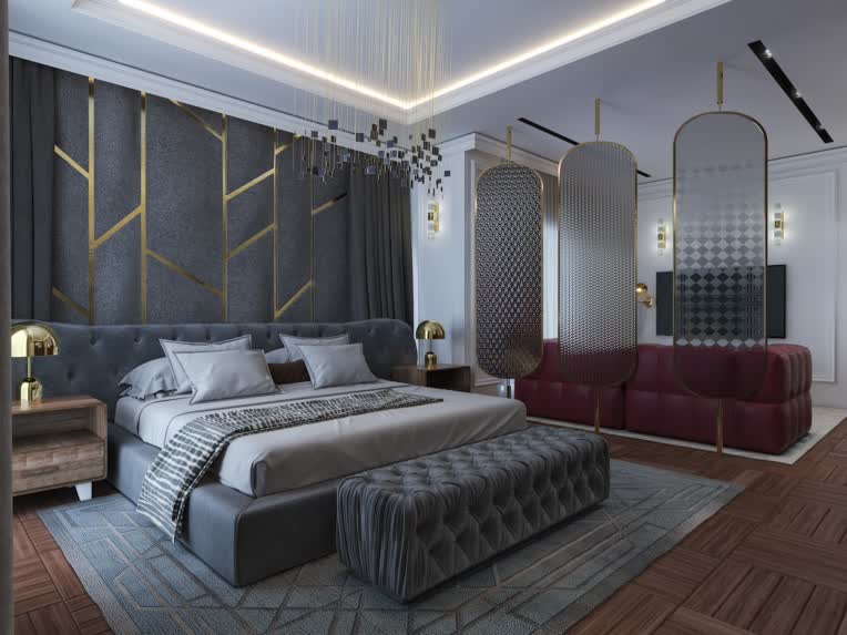 طراحی اتاق خواب - طراحی داخلی  - 3dsmax Vray