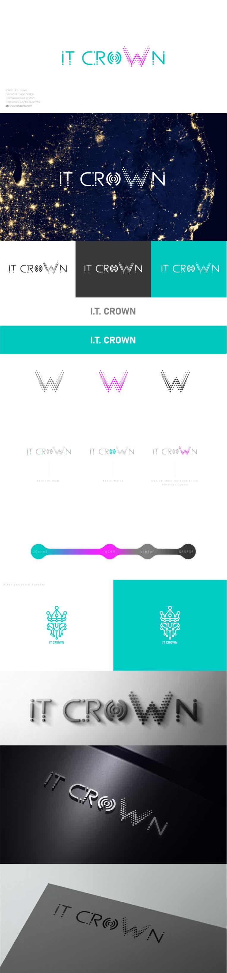 طراحی لوگو و هویت بصری برای برند " IT CROWN "