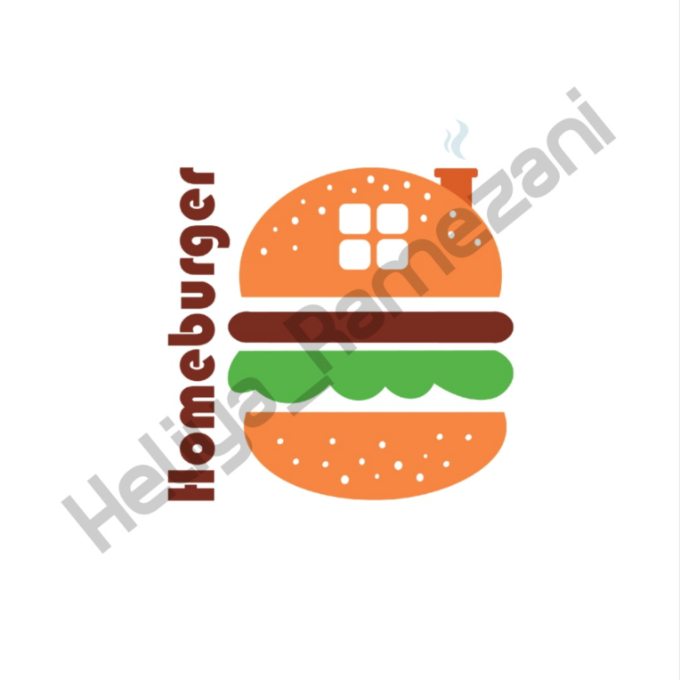 طراحی لوگو برای رستوران Homeburger