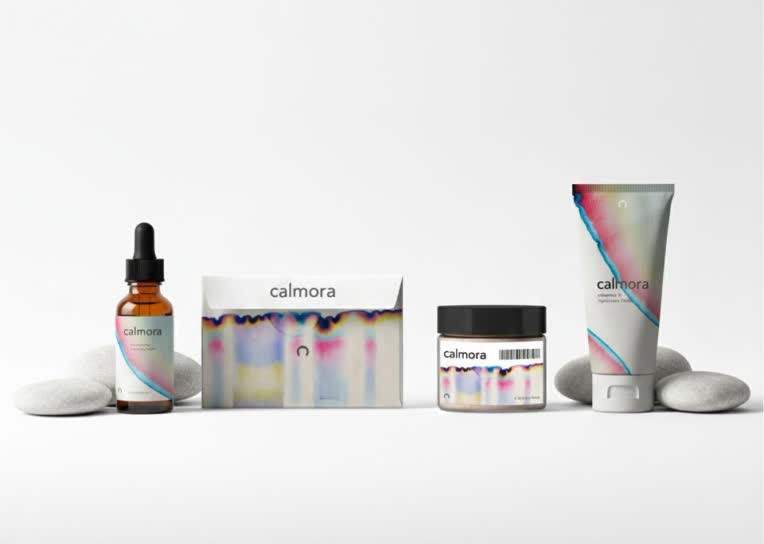 طراحی بسته بندی برند آرایشی بهداشتی کالمورا