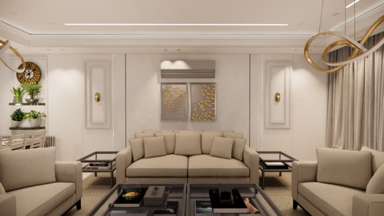 نمونه طراحی دکوراسیون داخلی به سبک نئوکلاسیک