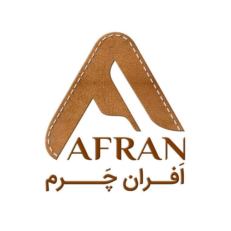 لوگو تولیدات چرم . لوگوی حرف A، از کلمه AFRAN